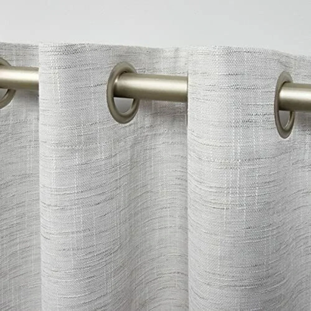 ⚡Exclusive Home Burke Blackout Grommet Top Curtain Panel Pair 52x96Silver/Argent